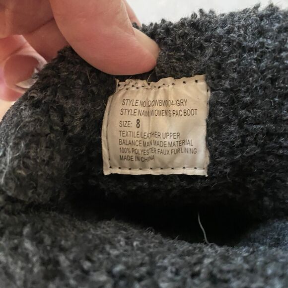 Quest 3M Thinsulate Snow Boots Women Size 8 Water Resistant Grey Winter - Picture 7 of 8